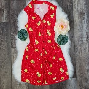 💄❤👠Red & Yellow Floral Dress